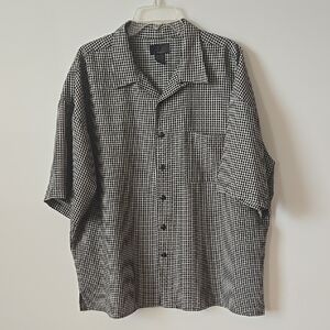 J Ferrar Shortsleeve Checkered Button-Up Shirt